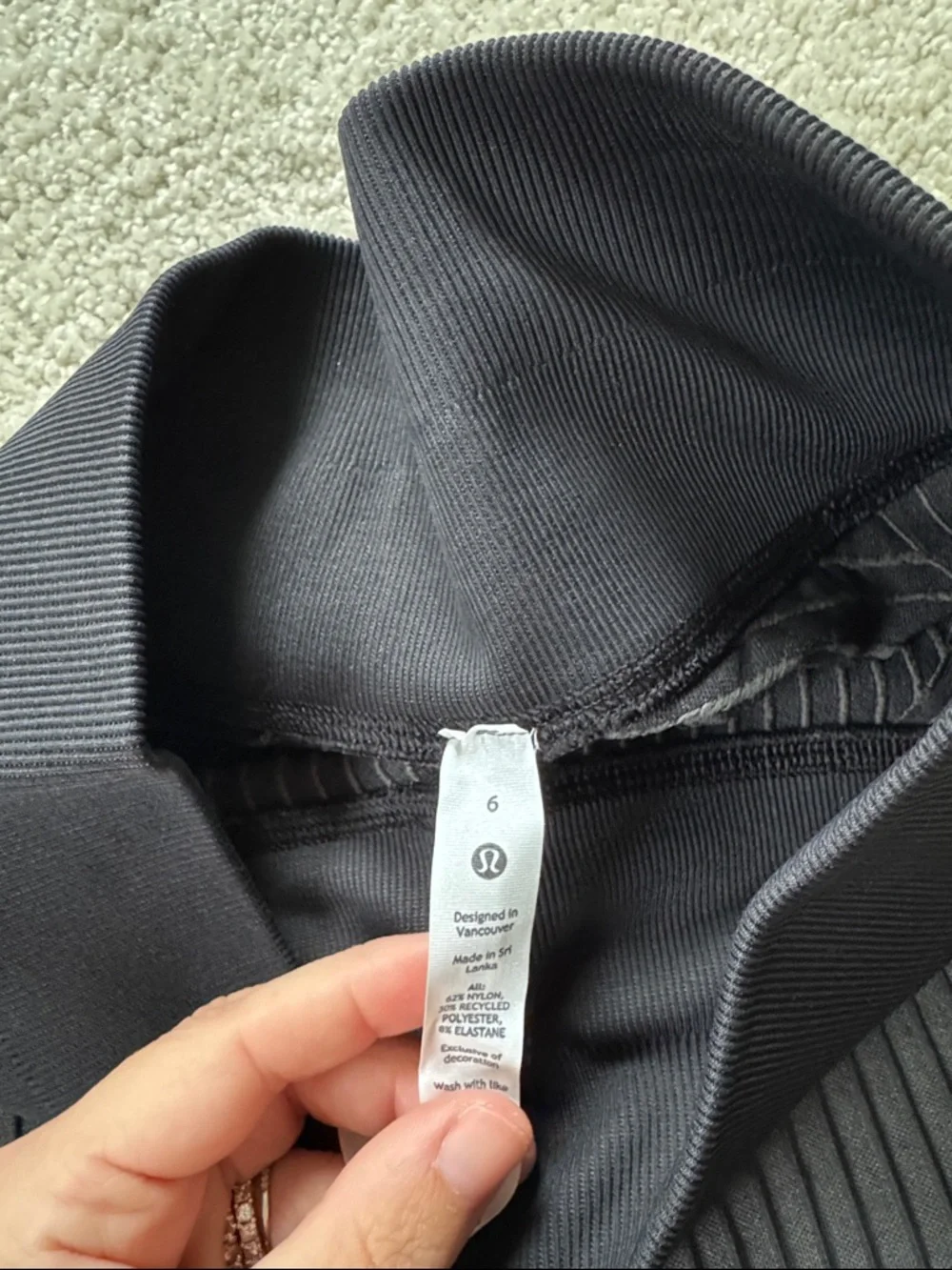 LULULEMON NWT Black Grey EBB TO STREET HR 8” Textured Bike Shorts 6/S